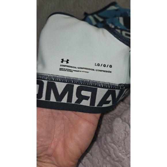 NWT Under Armour Women's Crossback Mid Printed Sport Bra Large Swimbin - Picture 6 of 6